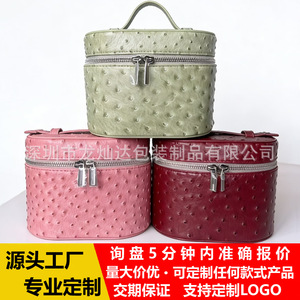 Sac cosmétique en PU de Chine, motif autruche, multi-compartiments, étui de rangement portable pour usage quotidien - Product Image 2