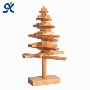 Direct Factory Price Table Top Decorative Christmas Ornaments OEM Customized Wooden Mini Tree Supplies