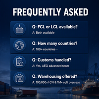 Transit maritime pour dropshipping, expédition FCL Chine vers destinations mondiales, charge complète de conteneur, faible coût de transport, certifié AEO
