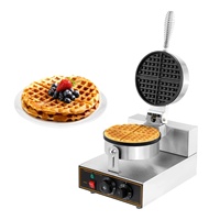 Nouvelle Machine à Gaufres Électrique Commerciale 220V en Acier Inoxydable pour Hôtels et Cuisines, Machine à Snacks de Comptoir
