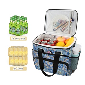 Wholesales Custom BOHO Print Large Capacity Insulated Cool Bag Camping Cooler Bag for Lunch - Product Image 2