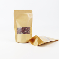 Sac alimentaire en plastique Kraft biodégradable, pochette en papier Kraft pour aliments