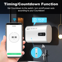 Disjoncteur intelligent Wi-Fi avec mesure 63A 1P sur rail DIN, contrôle à distance, module de minuterie pour maison connectée Smart Life Tuya App Alexa