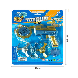 QS thiết kế mới ngoài trời trong nhà ABS nhựa giáo dục chụp chơi trò chơi ánh sáng 2-in-1 bay sacier Gyro Súng đồ chơi ages3 + Quà Tặng - Product Image 6