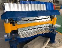 Machine de formage à froid de tôles de toiture profilées en tuiles ondulées et trapézoïdales TR4 TR5 à double couche de haute qualité