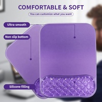 Ensemble de tapis de souris transparent pour jeux, motif dessin animé été et raisin, avec repose-poignet pour clavier, pour la maison et le bureau