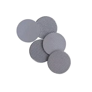 Customized 304 316 Round Screen Metal Mesh Stainless Steel Sintered Filter Disc /plate