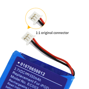 แบตเตอรี่ EC003 EC007สำหรับ iPod <span class=keywords><strong>mini</strong></span> 1 <span class=keywords><strong>2</strong></span> A1051 M9805 4GB MP3/4 1st เจน2ND ชาร์จได้ MP4แบตเตอรี่ Li-ion - Product Image 3