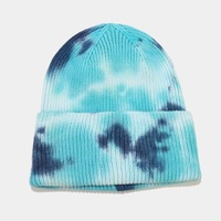 Nouvelle mode Streetwear Hip Hop casquettes hiver laine tricoté chapeau cravate colorant imprimer chaud Skullies bonnets personnalisés