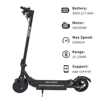 Certification CE 350w Scooter électrique de vitesse à trois niveaux pour adulte électrique avec pneu solide avant et arrière de 8.5 pouces