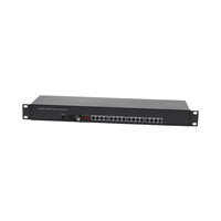 Convertisseur de média à fibre optique monomode 16 canaux, multiplexeur PCM, convertisseur audio-vidéo-téléphonique pour une portée de 20 km
