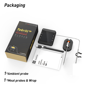 Bán buôn tùy chỉnh 500 ° C kỹ thuật số thông minh BBQ nướng lò Wifi Bluetooth không dây thăm dò nhiệt kế cho nhà bếp ngoài trời nhựa - Product Image 6