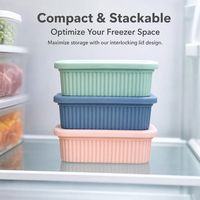 Conteneur alimentaire en silicone sans BPA, résistant aux températures de -40°C à 230°C, pour congélateur et micro-ondes, 250 ml, boîte de préparation de repas portable