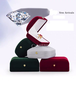 Caja de Joyería de Terciopelo con Esquinas Redondeadas, Multicolor, con Logotipo Personalizado, Exhibidor de Lujo para Anillos y Perlas, para Joyerías de Alta Gama - Product Image 2