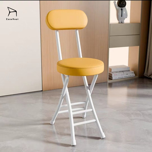 EaseNeat Modern Balcony Furniture Portable With Backrest Leather <strong>Folding</strong> Dining <strong>Chairs</strong> - Product Image 6