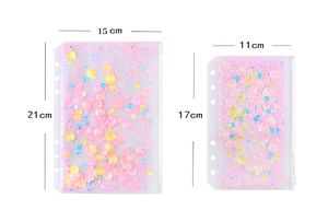 Toptan A5 A6 PVC fermuar kese payetler ile özelleştirilebilir 6-Ring dosya tutucu yan körüklü çanta belgeler için - Product Image 4