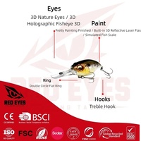 Vente en gros GRIFFON 35mm 6g Leurre crankbait bruyant et sonore Little Devil, Leurre dur pour la pêche au bar