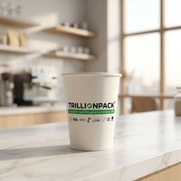 Gobelets à café en papier biodégradable à double paroi de 8 oz, 12 oz et 16 oz, personnalisables avec logo, vente en gros APP