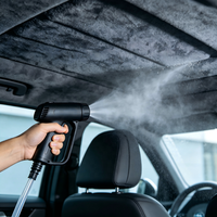 Vetex - Máquina de Limpieza a Vapor Eléctrica de Plástico de 220 V, Nueva y Pequeña, con Tanque de Agua de 55 L, Presión Ajustable para Limpieza de Automóviles