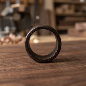 Anillo de Madera Riddhi Siddhi, Banda Lisa, Estilo Rústico Moderno, Unisex, para Uso Diario, Regalo - Product Image 3