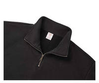 Sweatshirt kasual pria, musim gugur Pullover ritsleting trendi setengah akses ritsleting kerah vertikal lapisan berat modis