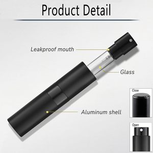 10ml Mat Blanc Noir Rose Twist Parfum Vaporisateur Bouteilles De Parfum Mini Poche Portable Rechargeable Parfum Atomiseur - Product Image 3