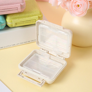 กล่องยาขนาดเล็กแบบพกพา 6 ช่องสำหรับจัดเก็บยาสำหรับเดินทางรายสัปดาห์ สีชมพู สีขาว สีเขียว สีฟ้า - Product Image 5