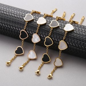 Pulsera Magnética de Acero Inoxidable con Holograma de Corazón, Joyería de Moda Unisex, Ajustable, de Lujo, Chapada en Zinc Negro, con <span class=keywords><strong>Iones</strong></span> <span class=keywords><strong>Negativos</strong></span> - Product Image 5