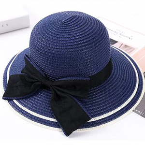 Custom Logo Bow Straw Sun Hat & Tote Bag Set UV Protection Beach Vacation <b>Accessories</b> Wholesale - Product Image 3