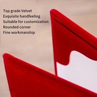 Porte-certificat en velours A4, couverture de dossier de certificat en velours bleu marine, porte-certificat en velours rouge, étui de diplôme