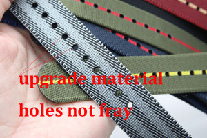 ファッショナブルなワンピース通気性ナイロンストラップ18mm 20mm <span class=keywords><strong>22mm</strong></span>ステンレススチールバックル調整可能生地時計バンド9色 - Product Image 4