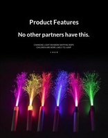 Bâton LED en fibre optique en plastique, à trois niveaux de fréquence variable, alimenté par piles, pour stand de rue, marché nocturne, fête, KTV