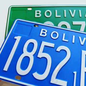 Placa de Matrícula de Seguridad con Marca de Agua Anti-falsificación, Estándar de México, Sudamérica, <span class=keywords><strong>Bolivia</strong></span>, Fabricada en Aluminio Repujado - Product Image 6