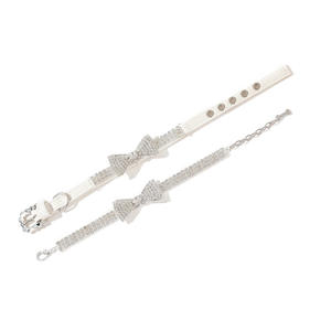 Fournitures pour animaux de compagnie collier <span class=keywords><strong>laisse</strong></span> cou anneau chat perceuse chaîne noeud papillon collier petit et moyen <span class=keywords><strong>chien</strong></span> collier cou anneau décoration - Product Image 4