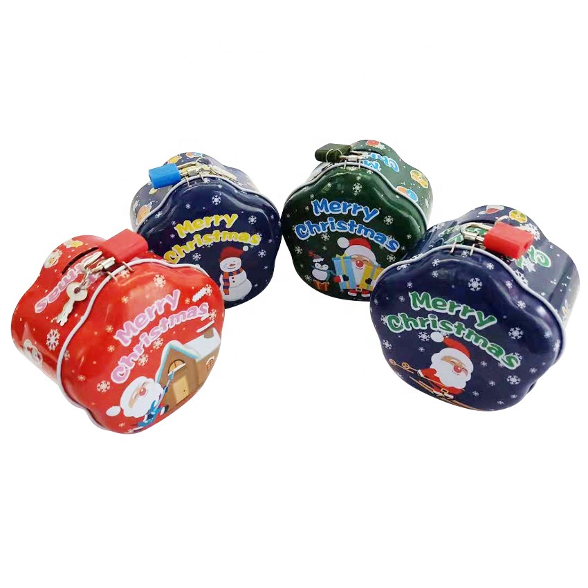 Креативная Рождественская копилка, Детская жестяная Копилка в форме цветка, копилка для монет, металлическая коробка для экономии денег