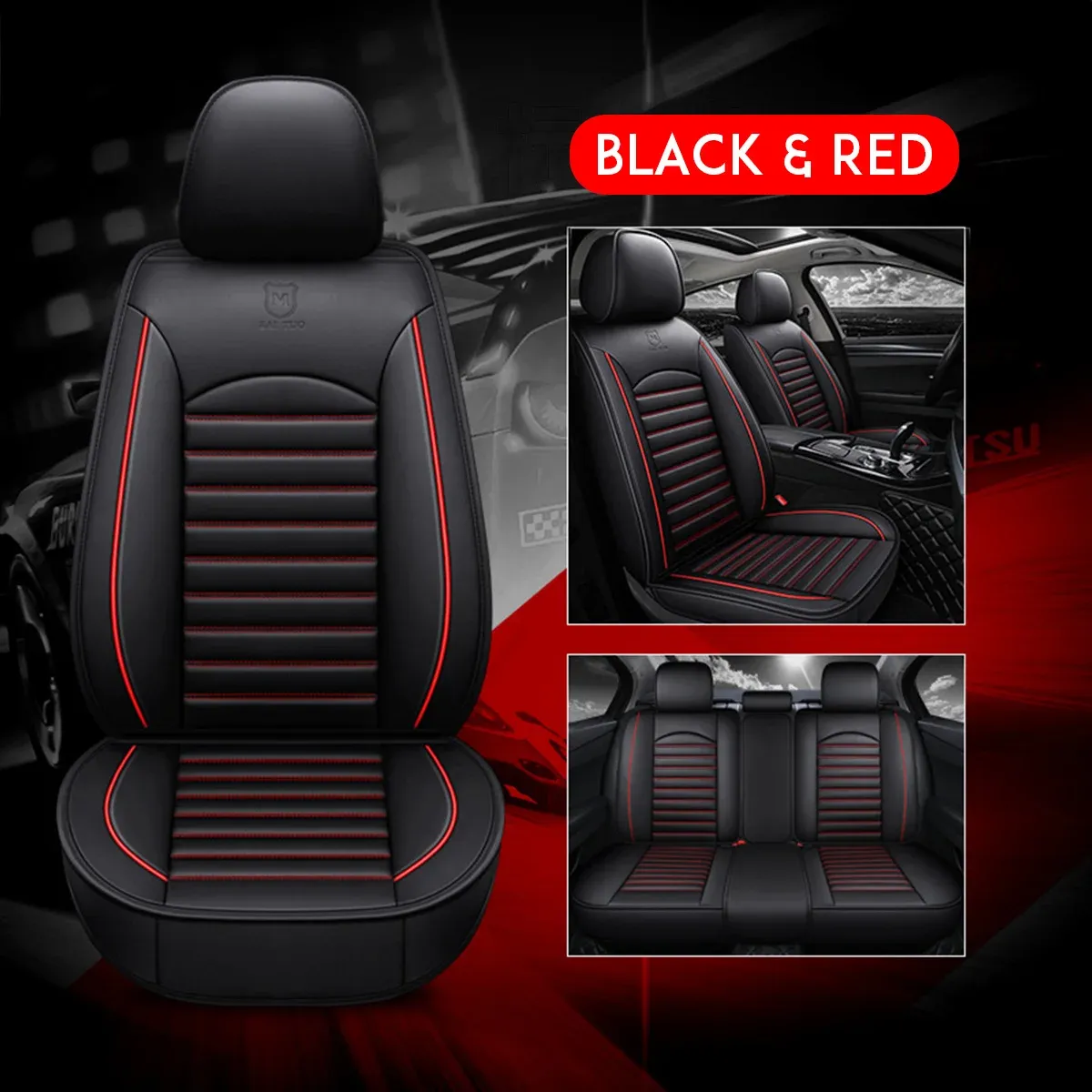 Ensemble complet noir rouge