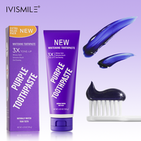 Dentifrice blanchissant violet naturel OEM/ODM personnalisé, faible usure, non irritant, pour les dents jaunes