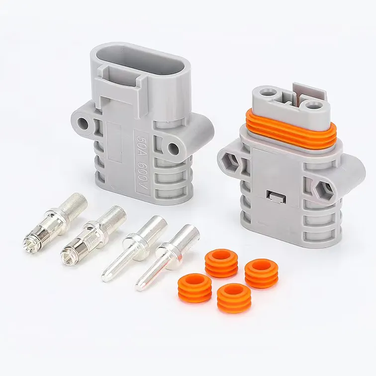 50A Factory Wholesale High Current Gray Anderson Plug Waterproof Style Power Connector Plug