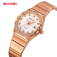 SKMEI 2342 élégant dames Quartz montre-bracelet de haute qualité élégant chaîne Antique Quartz luxe client marque filles montre