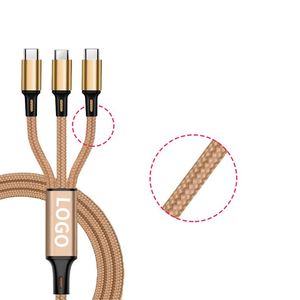 Custom Charging <b>Cable</b> 3 In1 Data <b>USB</b> Promotion 1.2m Phone Fast Charger <b>Cable</b> for Corporate - Product Image 2