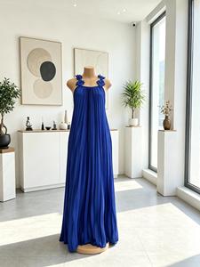 Robe d'été élégante grande <span class=keywords><strong>taille</strong></span> pour femme, style africain, sans bretelles, à fleurs, décontractée, sexy, plissée, longue, type camisole - Product Image 5