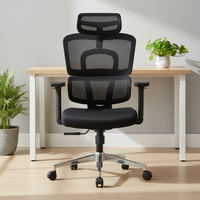 Chaise de bureau ergonomique pivotante réglable en maille, dossier haut, pour usage scolaire, en acier inoxydable, pour la maison, le bureau et l'hôpital, directement de l'usine chinoise