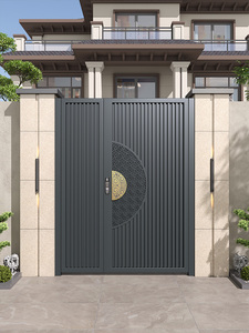 <span class=keywords><strong>Portail</strong></span> moderne en alliage d'aluminium à double battant pour villa et maison individuelle, installation facile, fabriqué en Chine - Product Image 2