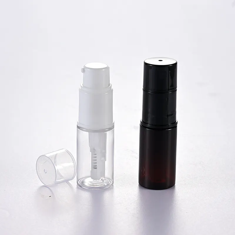 Heißer Verkauf leere klare kleine Plastiks taub pulver pumpe Sprüh flasche 14ml für essbaren Glitzer
