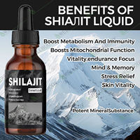 Compléments liquides VitaHall Shilajit de l'Himalaya avec minéraux, acide fulvique, gouttes de résine de shilajit naturel