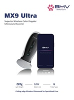 BMV MX9 Ultra Benzersiz Görüntü Kalitesine Sahip Renkli Doppler Veteriner Kablosuz Ultrason Tarayıcısı Çıkarılabilir Problarla