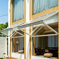 Ventanas Plegables Verticales Izquierda-Derecha, Insonorizadas, de Aleación de Aluminio, Personalizables, Flotantes, para Cafeterías, Restaurantes