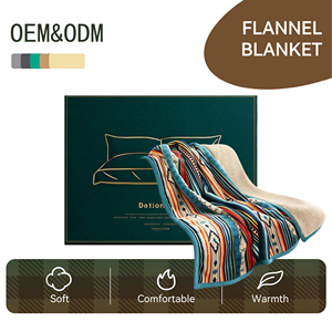 Chăn nỉ Sherpa Boho đặt may OEM ODM, chăn Aztec siêu mềm mại và ấm áp, chăn lông cừu flannel hai lớp - Product Image 1
