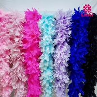 Écharpes en plumes de dinde épaisses de 200g, 250g, 300g, 350g, Boas en plumes de dinde pour la décoration de fêtes, mariages et accessoires vestimentaires