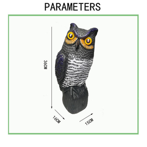 Souris de Chasse en Plastique pour Extérieur, Effaroucheur d'Oiseaux, Simulation de Hibou, Répulsif pour Oiseaux, Ornements de Jardin et de Cour pour la Lutte Antiparasitaire et la Chasse - Product Image 1